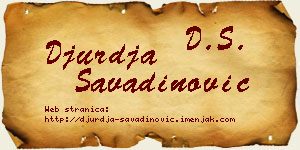 Đurđa Savadinović vizit kartica
